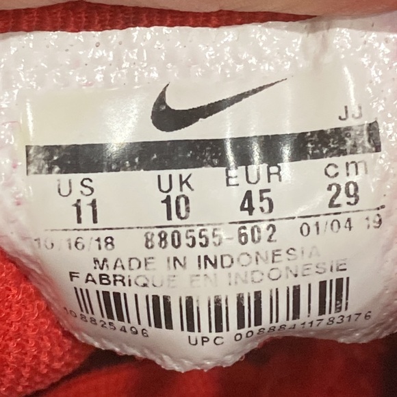 Nike Air Zoom Pegasus 34 Speed Red Vast Running Shoes Size11 - Picture 14 of 14